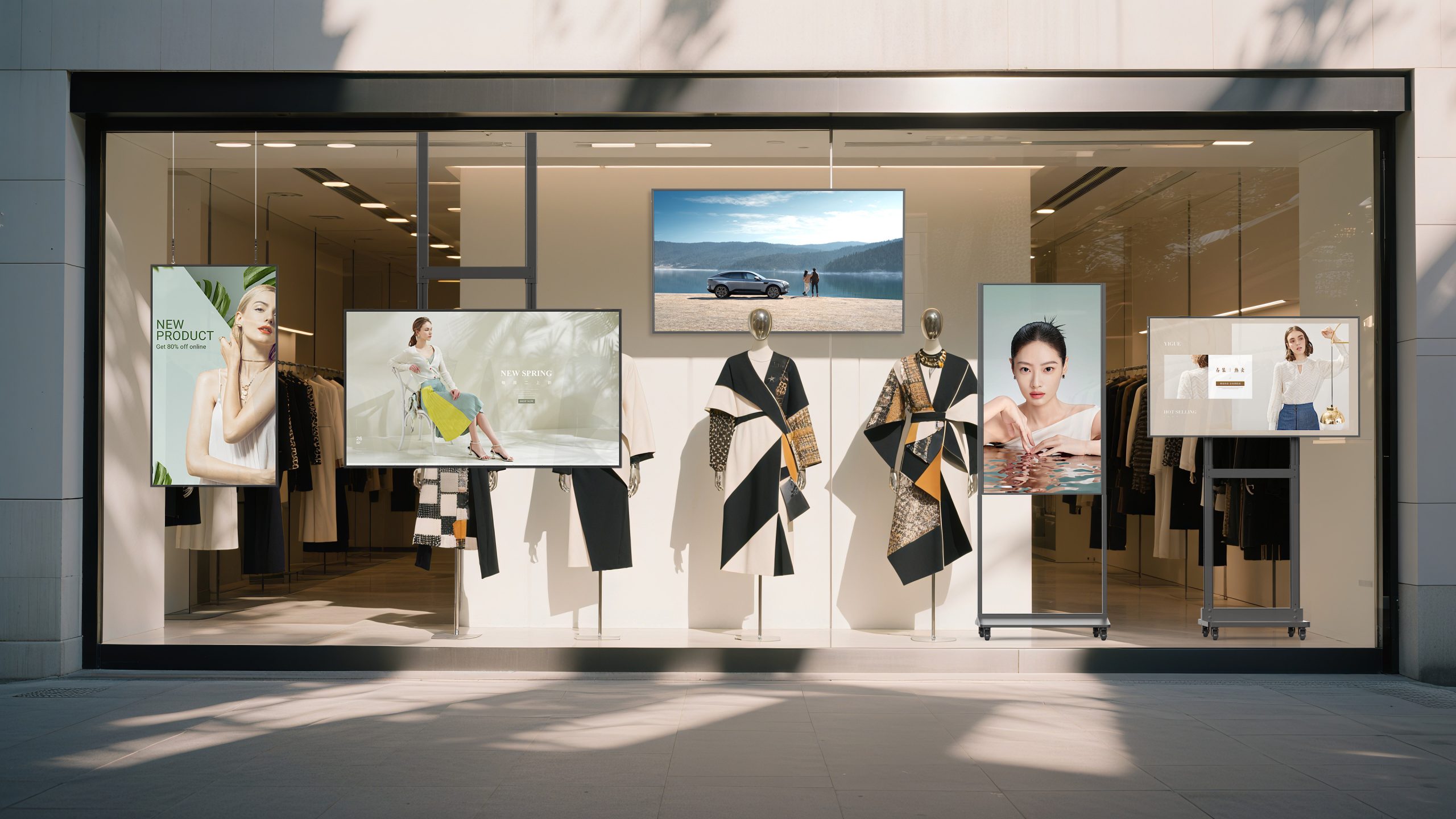 Écran vitrine haute luminosité simple face – Image 2