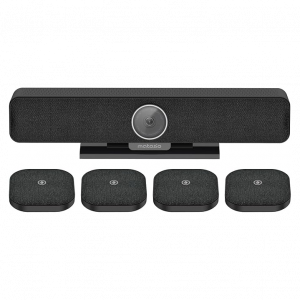 Barre de visioconférence 4K avec 4 microphones sans fils